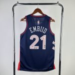 Maillot de Basket #21 Embiid 76ers 23-24 city Imprimé